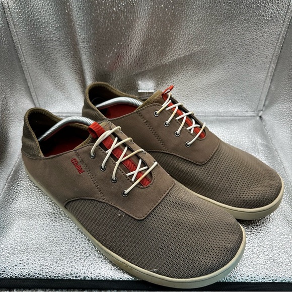 OluKai Nohea Moku Water Boat Shoes Mens 13 Brown‎ Pull Slip On Lace Up Sneakers - Picture 1 of 12